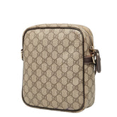 グッチ GGスプリーム 斜め掛け ショルダーバッグ 233268 ベージュ ブラウン PVC レザー レディース GUCCI 【中古】